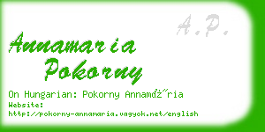 annamaria pokorny business card